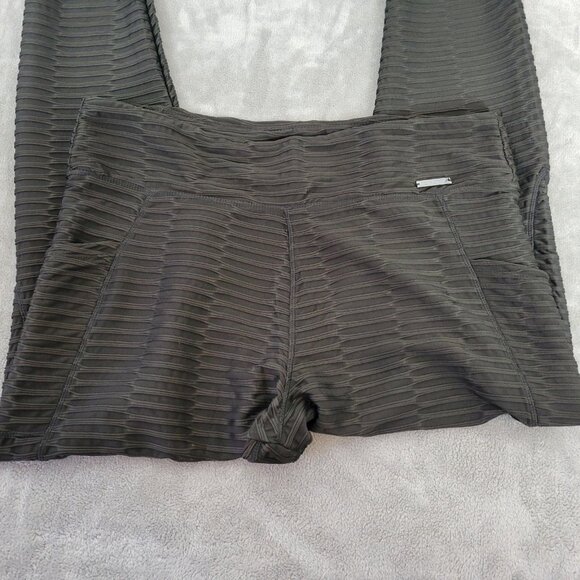 Nine West Active Women Leggings 3X Plus Black Pleated Pockets Poly Blend BLA115E - Picture 3 of 8